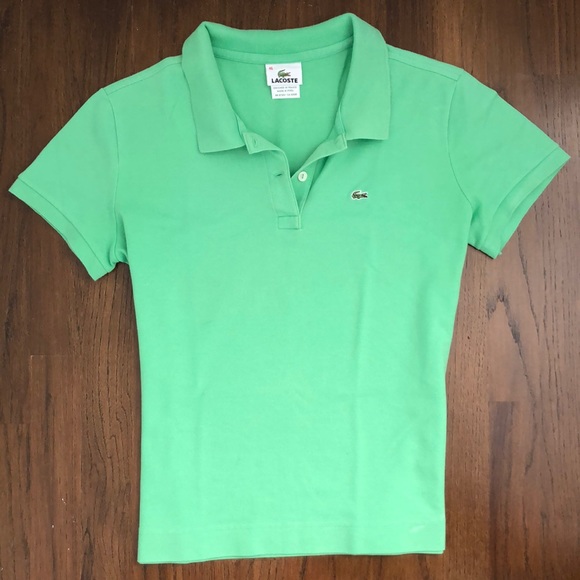 Green Lacoste Stretch Cotton Piqué Polo - Picture 1 of 3